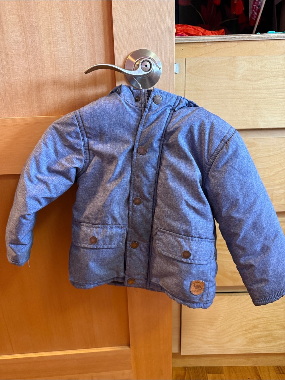 Kids Blue Puffer Jacket with Hood